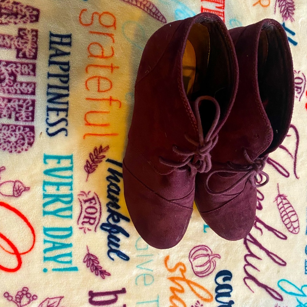 Platform Wedge Heeled Boots